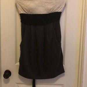 Strapless Mini Dress w/Pockets